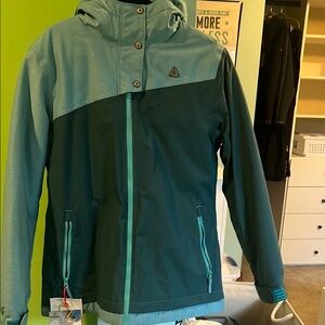 Aperture Teal and Aqua Ski Jacket